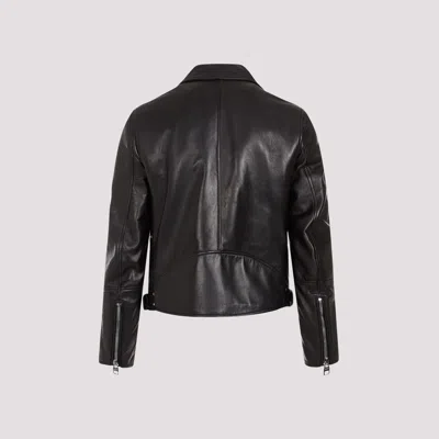 Alexander Mcqueen Slim-fit Zip-detailed Leather Biker Jacket