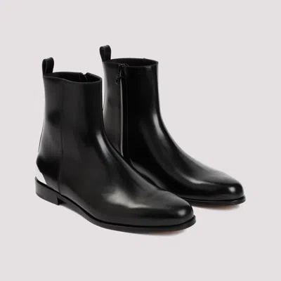 Alexander Mcqueen Leather Ankle Boots