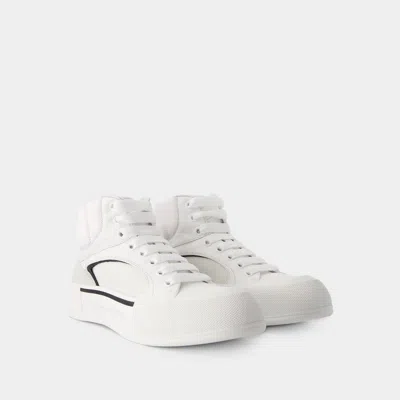 Alexander Mcqueen High-top Sneakers With Perforated Side Panels