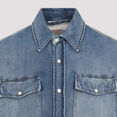 Alexander Mcqueen Sophisticated And Stylish Blue Denim Shirt