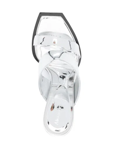 Alexander Mcqueen Square-toe Wedge-platform Sandals