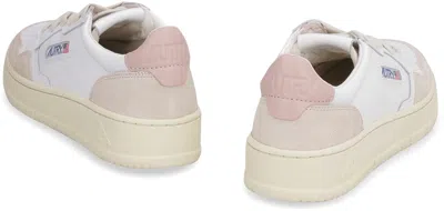 Autry Medialist Low Leather Sneakers In White