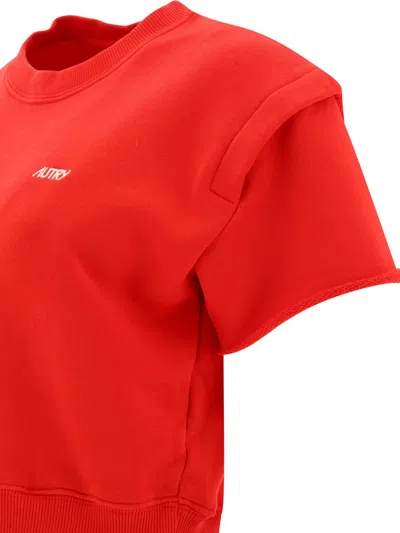 Autry Logo Crew Neck Short Sleeve Ribbed Hem T-shirt