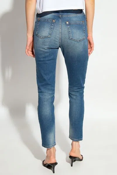 Balmain Women's 5 Pkts Medium Blue Slim Jeans