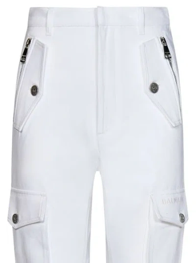 Balmain Cargo Trousers With Belt Loops And Metal Hardware