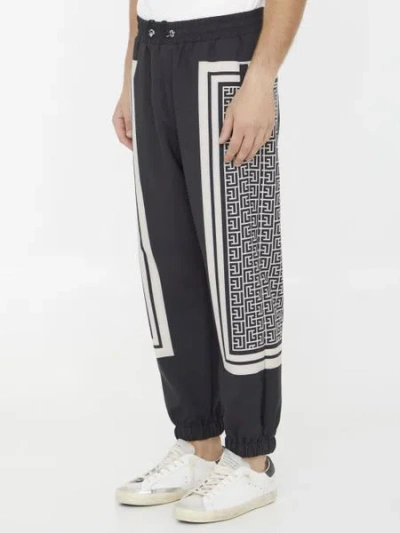 Balmain Monogram-scarf Drawstring Track Pants