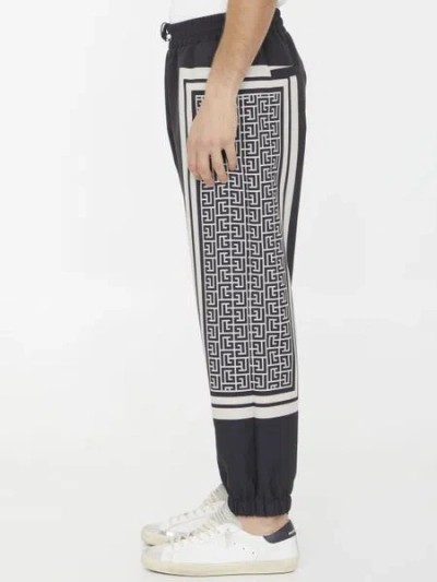 Balmain Monogram-scarf Drawstring Track Pants