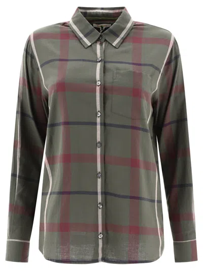 Barbour Oxer Check Shirts Green