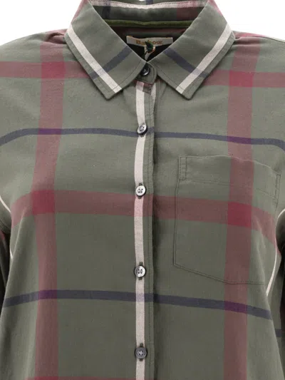 Barbour Oxer Check Shirts Green