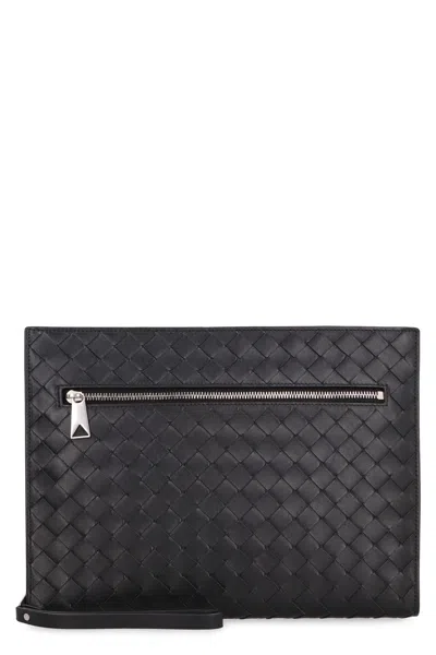 Bottega Veneta Medium Intrecciato Leather Clutch Bag