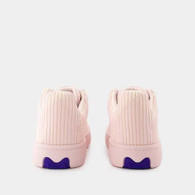 Burberry Embroidered Fabric Box Sneakers For Women
