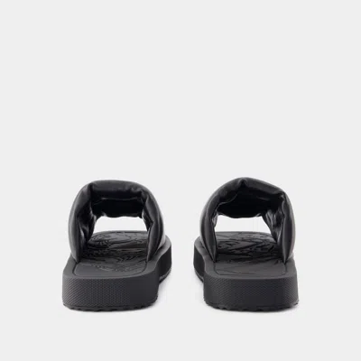 Burberry Ekd-debossed Leather Slab Slide