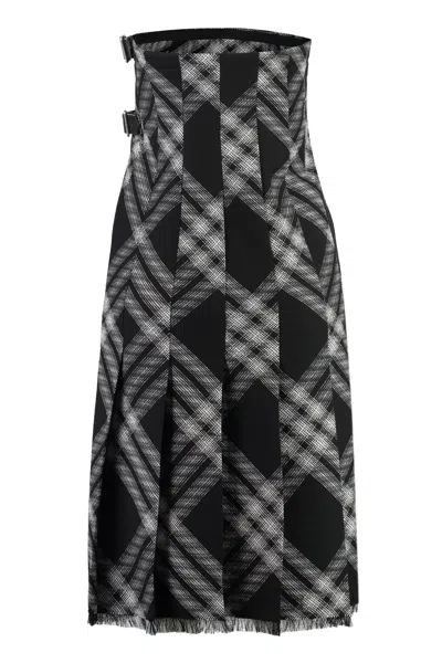 Burberry Midi Dress With Check Pattern