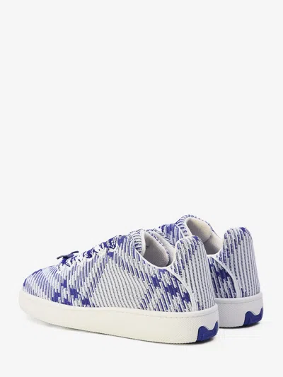 Burberry Dynamic Blue And White Patterned Sneakers