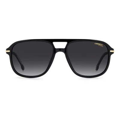 Carrera Black Gold Acetate Sunglasses In Black