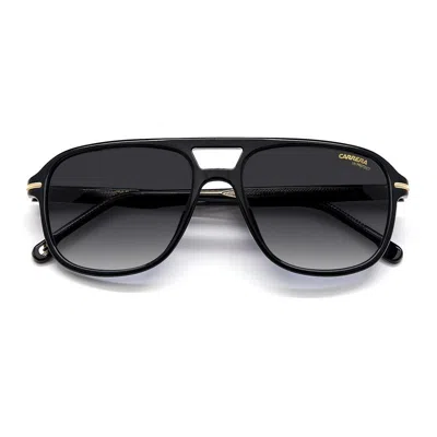 Carrera Black Gold Acetate Sunglasses In Black