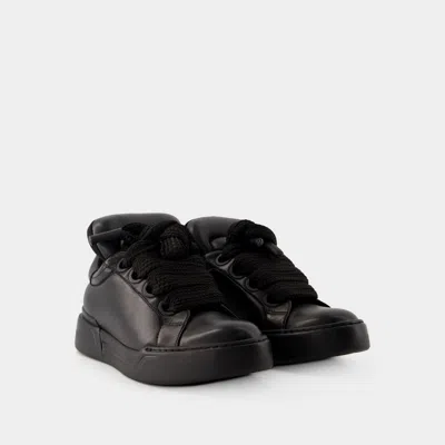 Dolce & Gabbana Snk Man Sneakers Black Size 9 Lambskin In Black