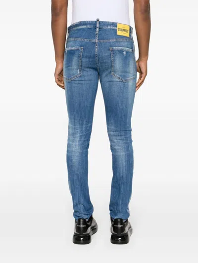 Dsquared2 Designer 5-pocket Navy Blue Jeans For Men