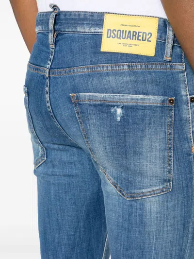Dsquared2 Designer 5-pocket Navy Blue Jeans For Men