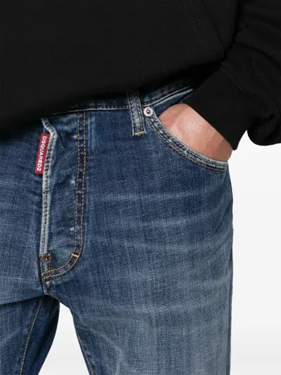 Dsquared2 'cool Guy' Blue Jeans With Logo Patch