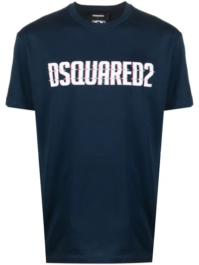 Dsquared2 Crew Neck Surf Board T-shirt With Embossed Logo