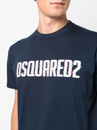Dsquared2 Crew Neck Surf Board T-shirt With Embossed Logo
