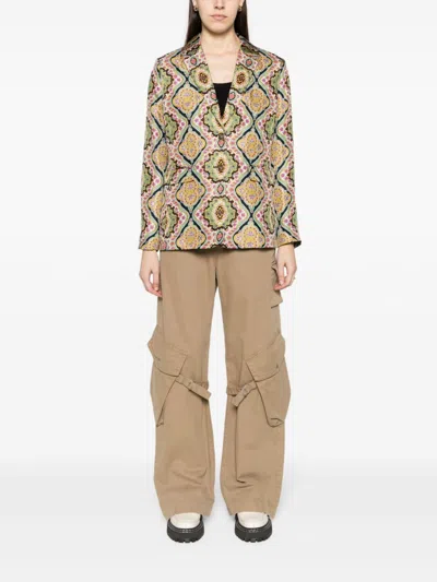 Etro Medallion-print Silk Single-breasted Blazer Jacket