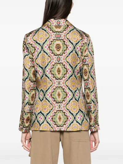 Etro Medallion-print Silk Single-breasted Blazer Jacket