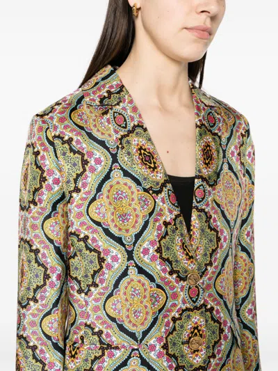 Etro Medallion-print Silk Single-breasted Blazer Jacket