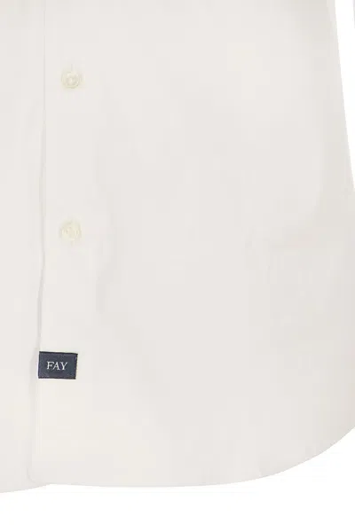 Fay Men Stretch French Collar Shirt