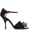 ROCHAS EMBELLISHED BOW SANDALS,RO270130401311558753