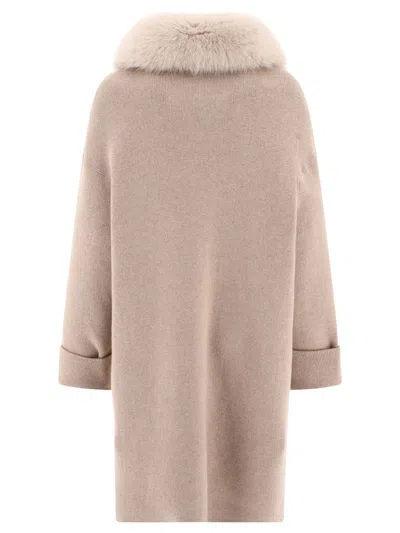 Giovi Wool And Cashmere Coat Coats Beige