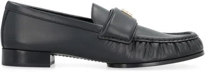 Givenchy Classic Lambskin Loafers With Ruched Detailing