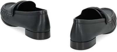 Givenchy Classic Lambskin Loafers With Ruched Detailing
