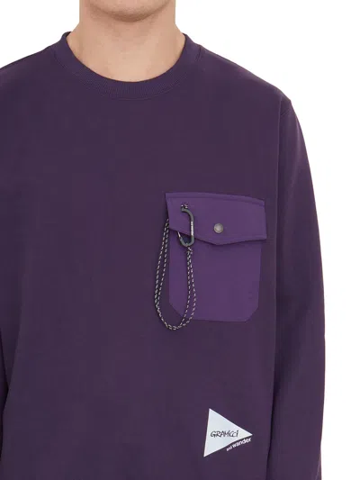 Gramicci X And Wander Crewneck Pocket Sweatshirt