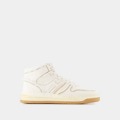 Hogan Contrast-stitch High-top Sneakers