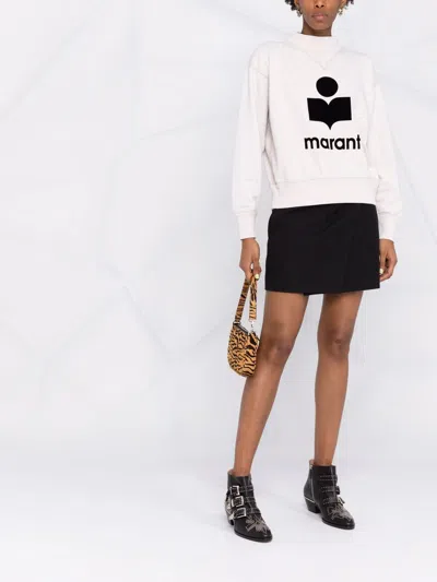 Isabel Marant Étoile Moby Flocked Logo Sweatshirt