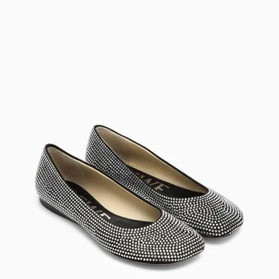 Loewe Toy Crystal-embellished Suede Ballet Flats