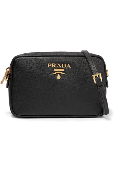 Shop Prada Camera Textured-leather Shoulder Bag