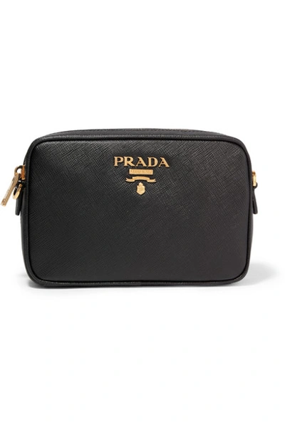 Shop Prada Camera Textured-leather Shoulder Bag