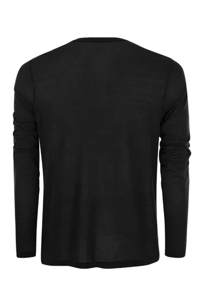 Majestic Crew-neck T-shirt In Silk And Cotton