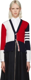 THOM BROWNE Tricolor Cashmere Cardigan