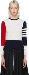 THOM BROWNE Tricolor Cashmere Sweater