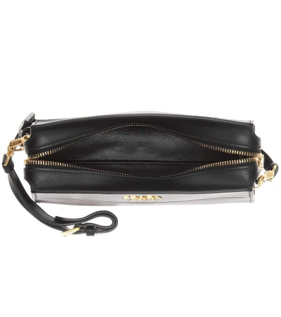 Prada Mini Esplanade Leather Crossbody Bag In Nero | ModeSens