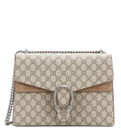 Gucci Dionysus Gg Supreme Medium Shoulder Bag In Beige