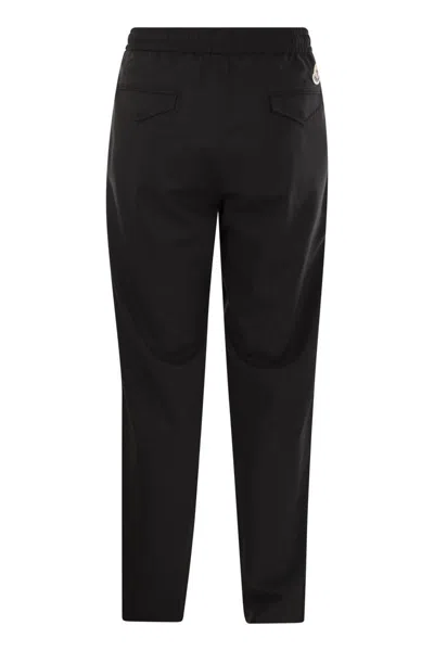 Moncler Wool Blend Gabardine Pants