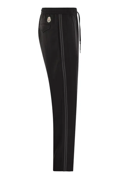 Moncler Wool Blend Gabardine Pants