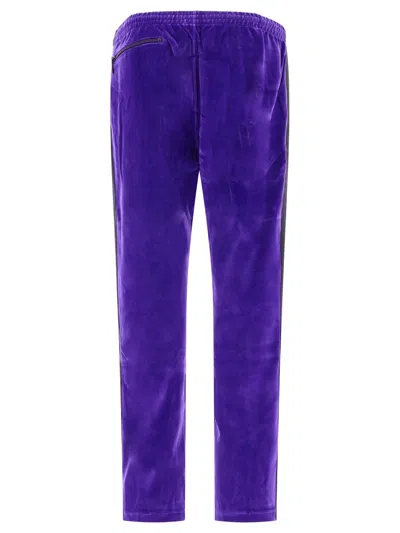 Needles Velour Track Trousers Side Stripes