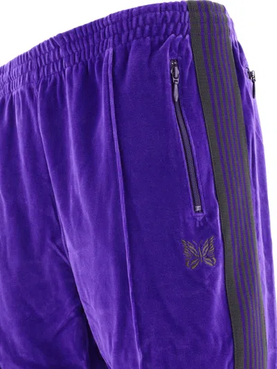Needles Velour Track Trousers Side Stripes