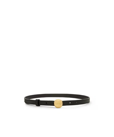 Loewe Ceinture En Cuir De Veau Lisse Pebble In Black